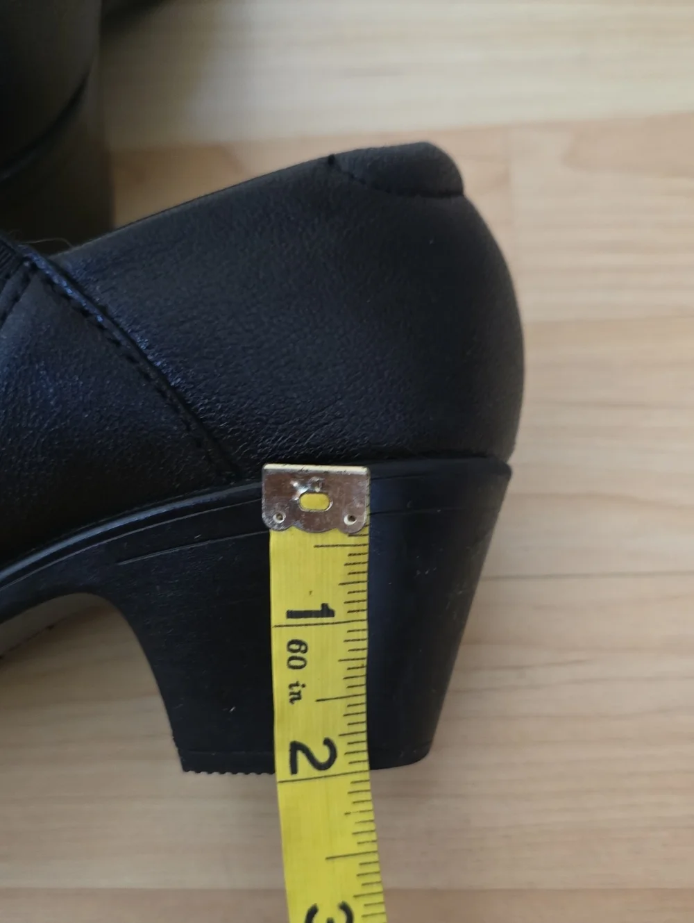 Clarks Women's Emily2 Cove Black Leather Block Heels Size 8.5
